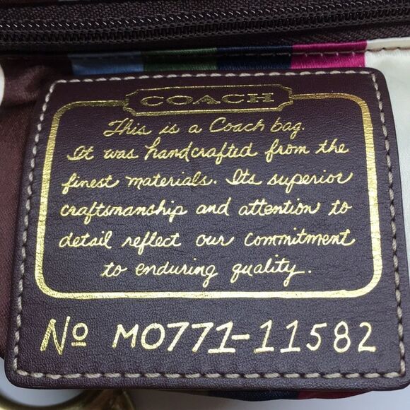 Coach Blue and Tan Tote Bag - Picture 14 of 16